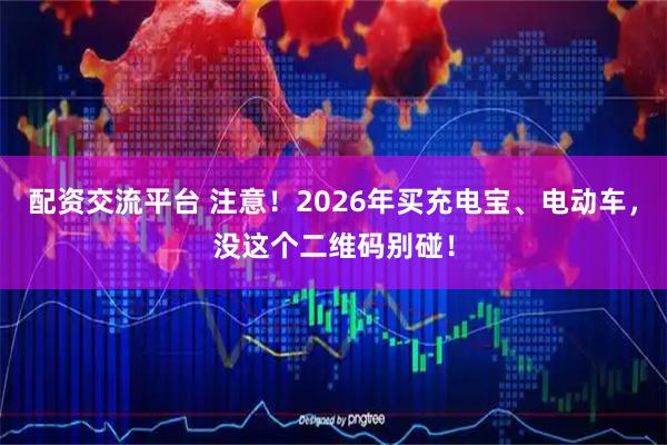 配资交流平台 注意！2026年买充电宝、电动车，没这个二维码别碰！